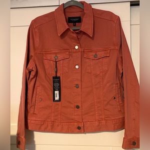 New Liverpool rust colored Moto jacket. Contemporary in styling, superior fit